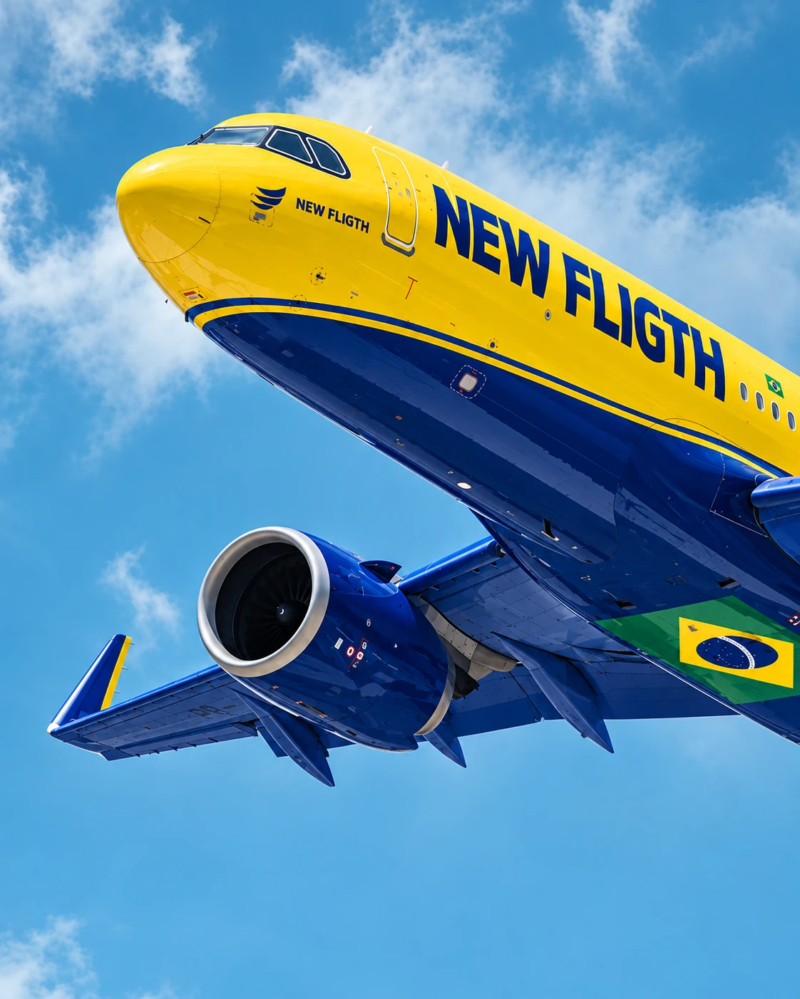Avião com as cores da New Flight